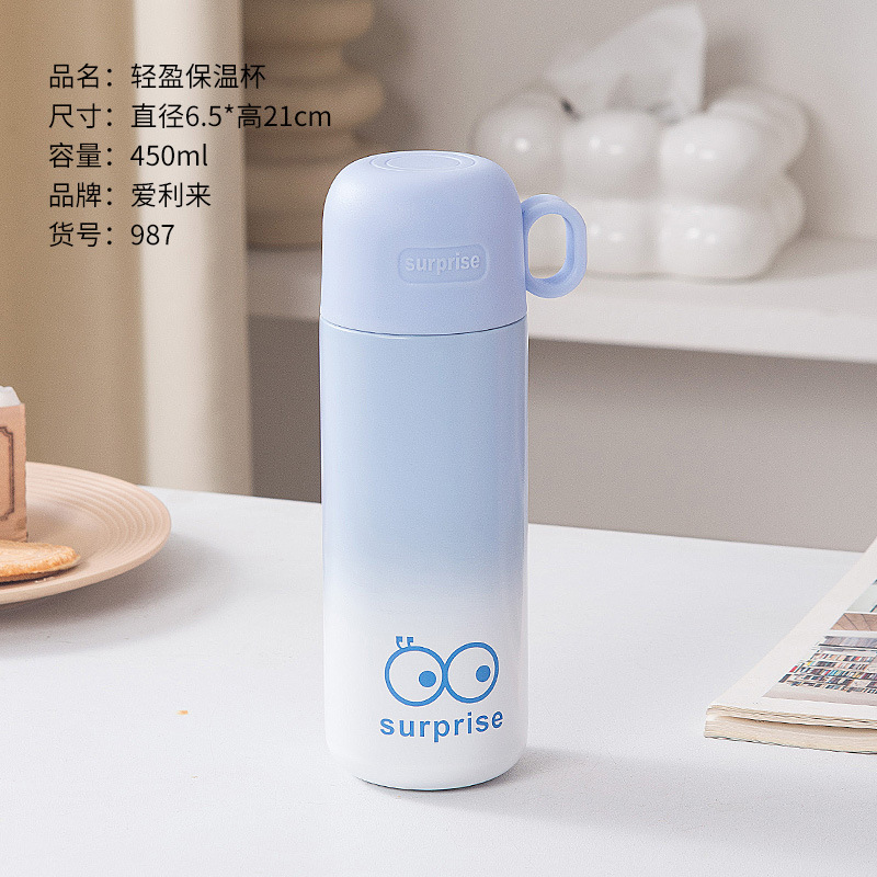 2025 anti-fall new vacuum cup women's water cup good-looking 316 children's student household cup with lid portable details Picture