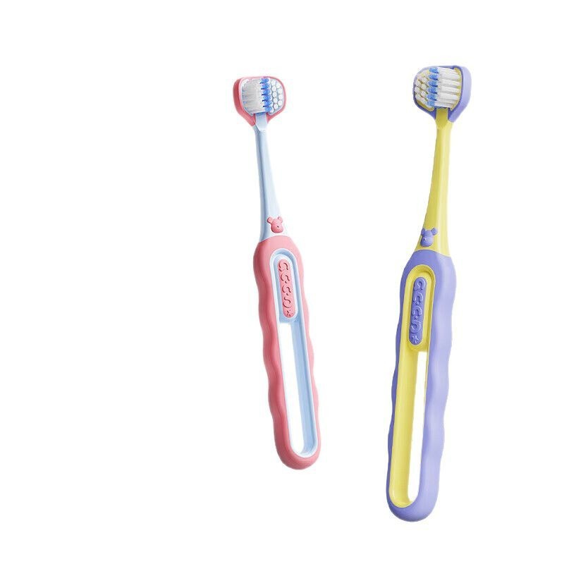 soao children's three-sided toothbrush c- end hot soft-bristle toothbrush 6-12 years old toothbrush in stock wholesale children's toothbrush full figure