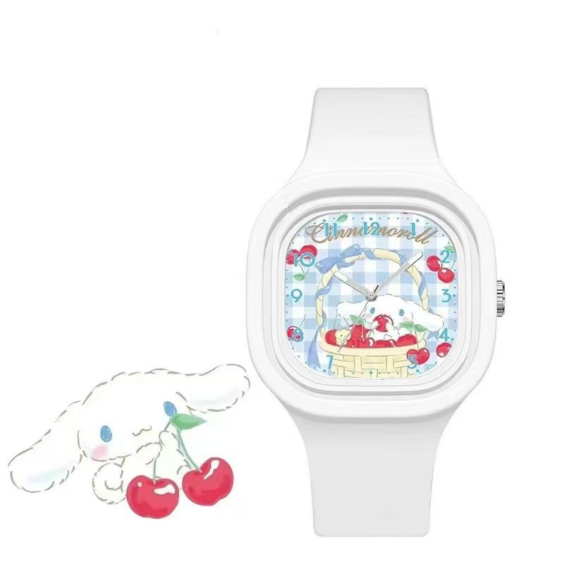 new children's watch clow m melody lovely clock simple trendy square candy girl boys cartoon watch Item Picture
