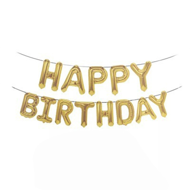 happy birthday letter aluminum film balloon happy birthday set birthday party theme decoration aluminum foil ball Application Scenario