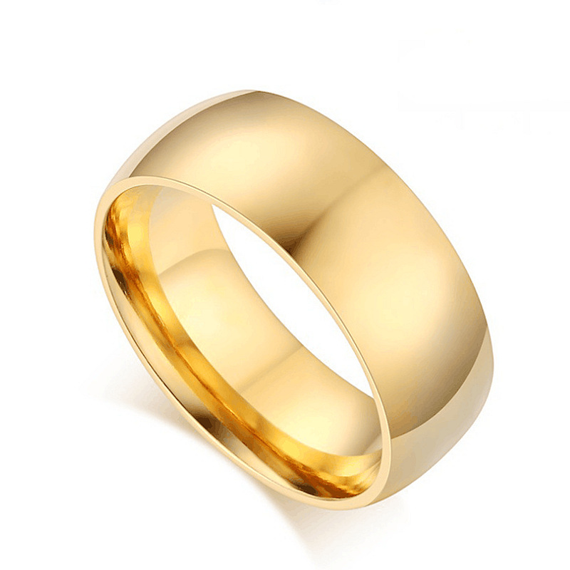 european and american niche titanium steel ring women's simple simple bracelet glossy couple ring also cross-border hot hand jewelry wholesale Specification drawing