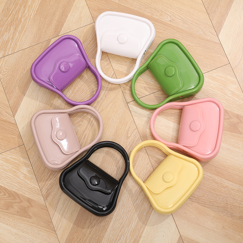new pvc soft european bag 2023jelly bag women's fashion handbag live wholesale silicone gel bag details Picture