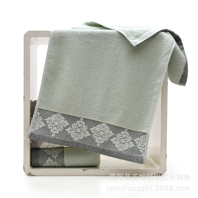 gaoyang factory cotton european flower towel soft absorbent large face towel supermarket gift wholesale household and face wash towel full figure