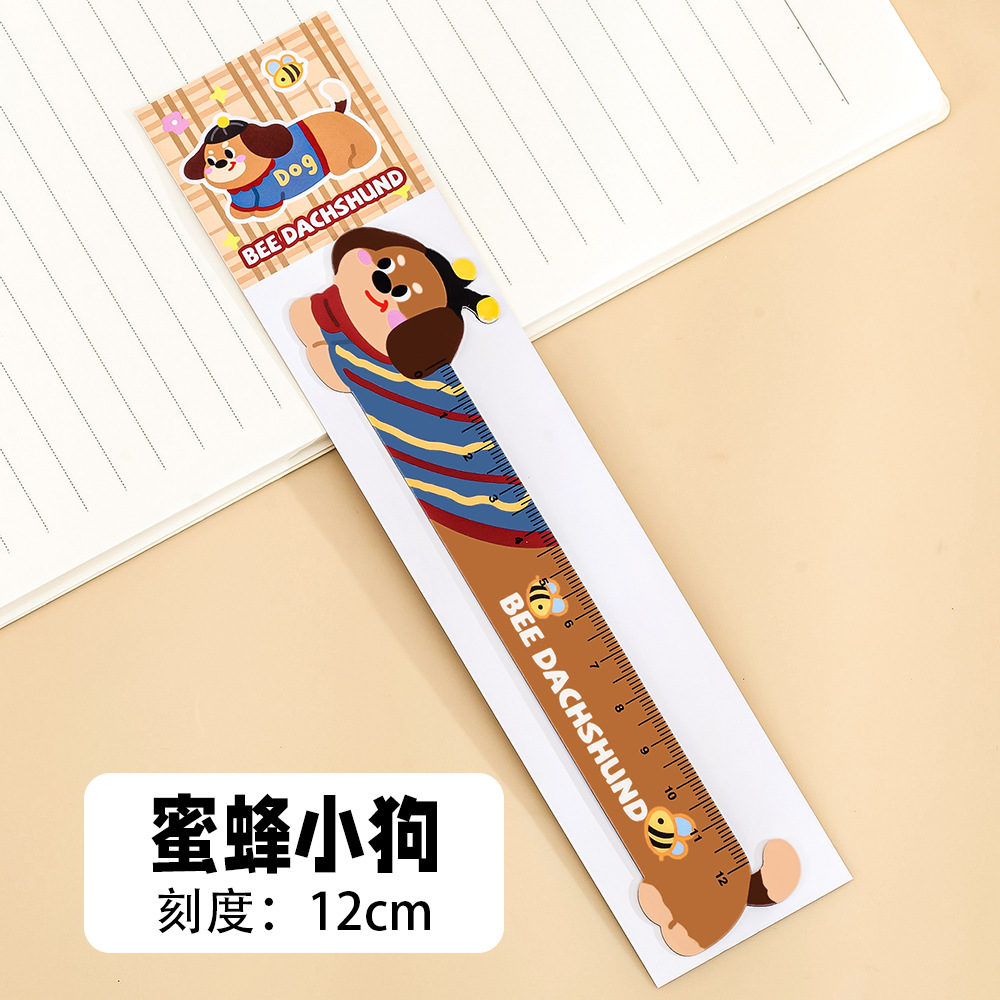 sausage puppy magnetic ruler pupils' stationery reward gift school supplies small gifts for children special-shaped ruler details Picture