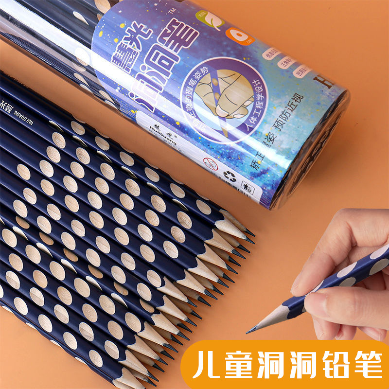 hole triangle pencil correct grip position drawing sketch pencil writing pencil stationery supplies hb2b pencil wholesale details Picture