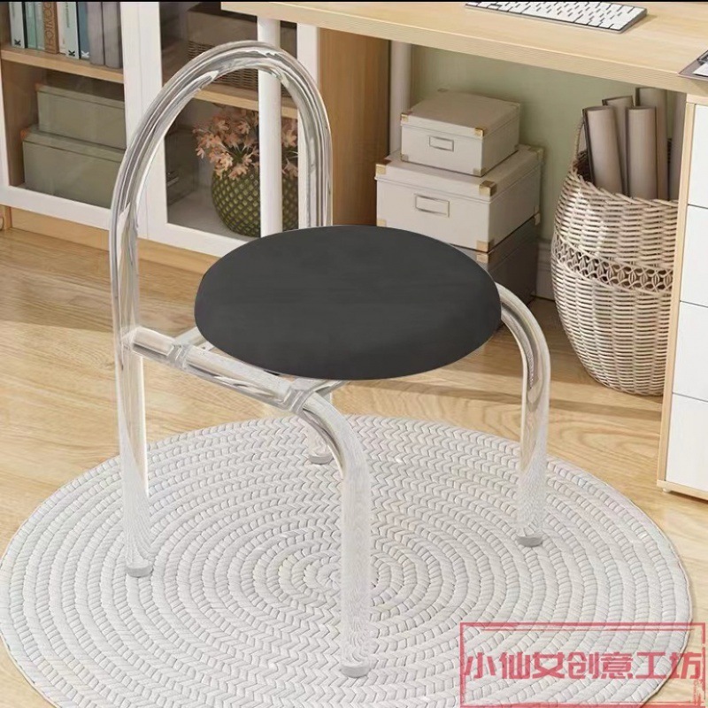 internet celebrity dressing table makeup chair acrylic transparent chair bedroom balcony fairy chair little red book recommendation dining chair Item Picture