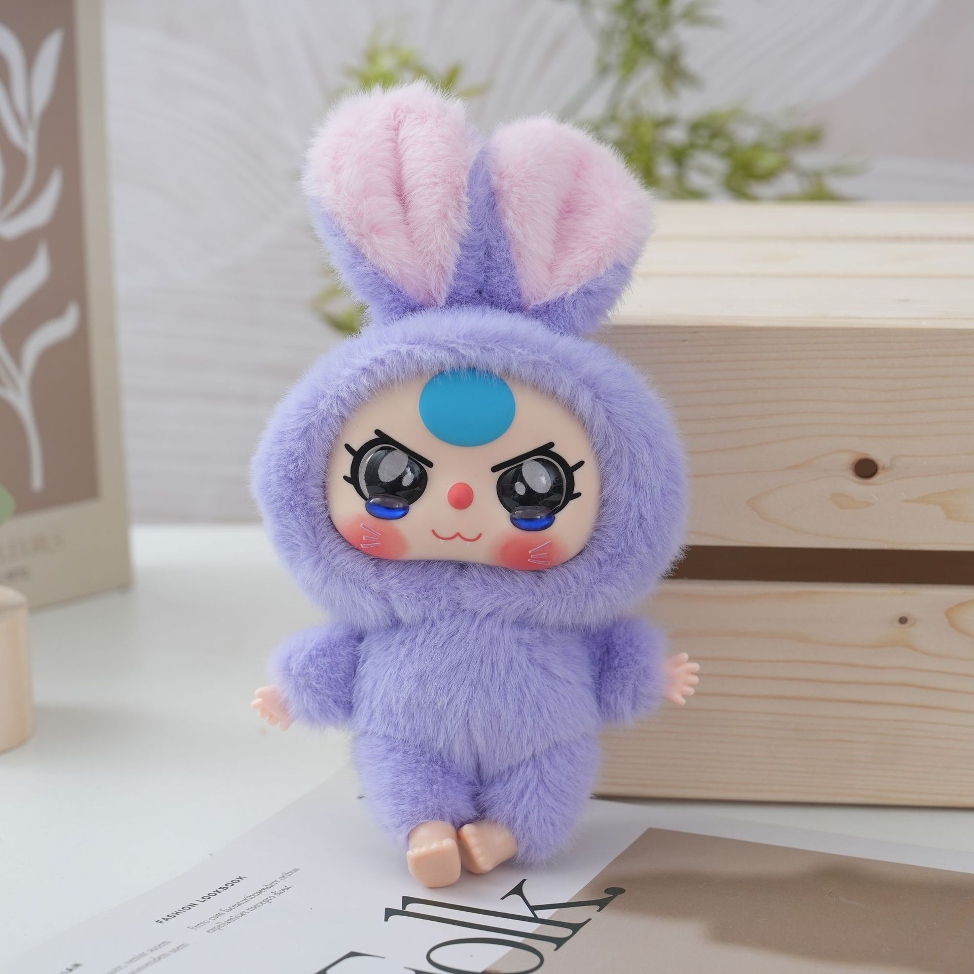 plush cute vinyl figurine wakuku little doll pendant wholesale toy hot sale internet celebrity trendy doll wholesale Specification drawing