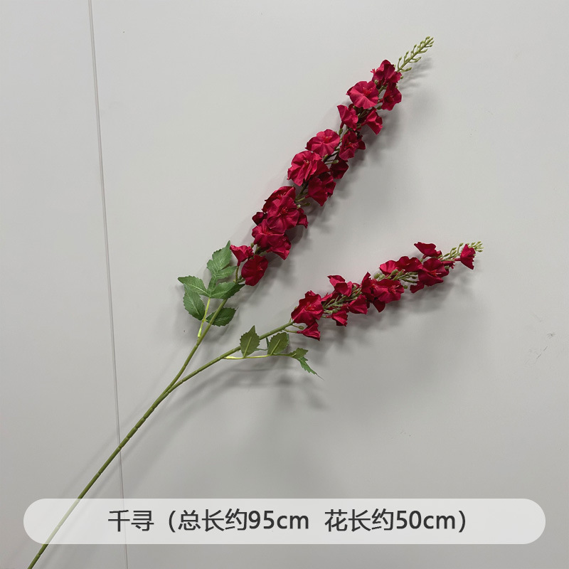 creative wedding red flower wedding hall decorative silk flower party show window decoration fake flower single hydrangea rose flower arrangement Specification drawing