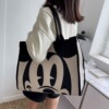 large capacity canvas handbag foreign trade new fashion shoulder bag commuter tote cartoon bag women's shopping bag Specification drawing
