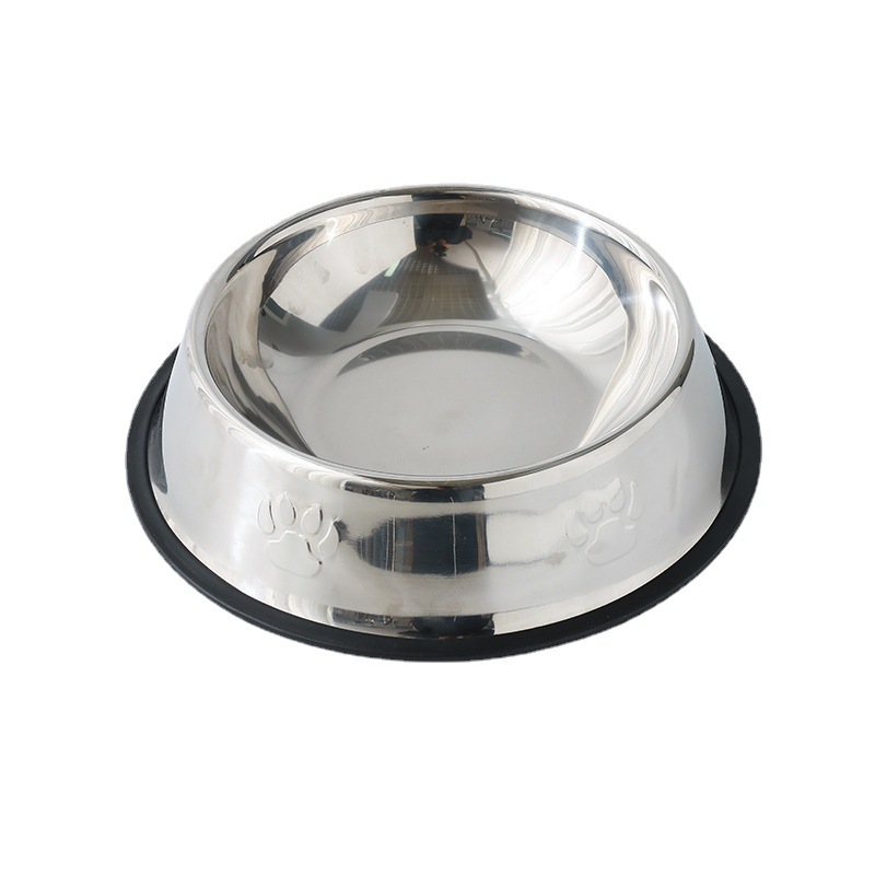 stainless steel dog bowl dog bowl  basin  bowl anti-tumble drop-resistant large dog dog food bowl large capacity wholesale Item Picture