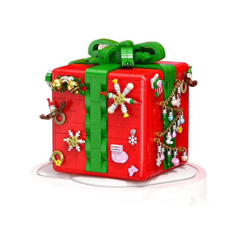 compatible with lego christmas organ box santa claus building blocks toys educational assembly gifts for men and women wholesale delivery Item Picture