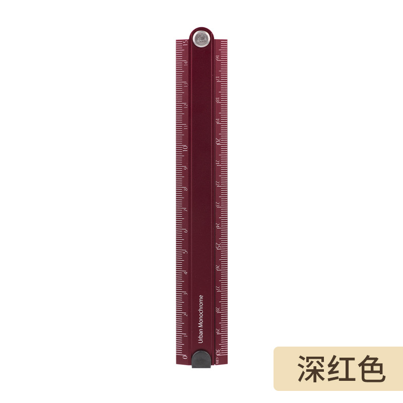 japanese kokuyo folding aluminum ruler transparent ruler portable metal stainless steel ruler for students Item Picture