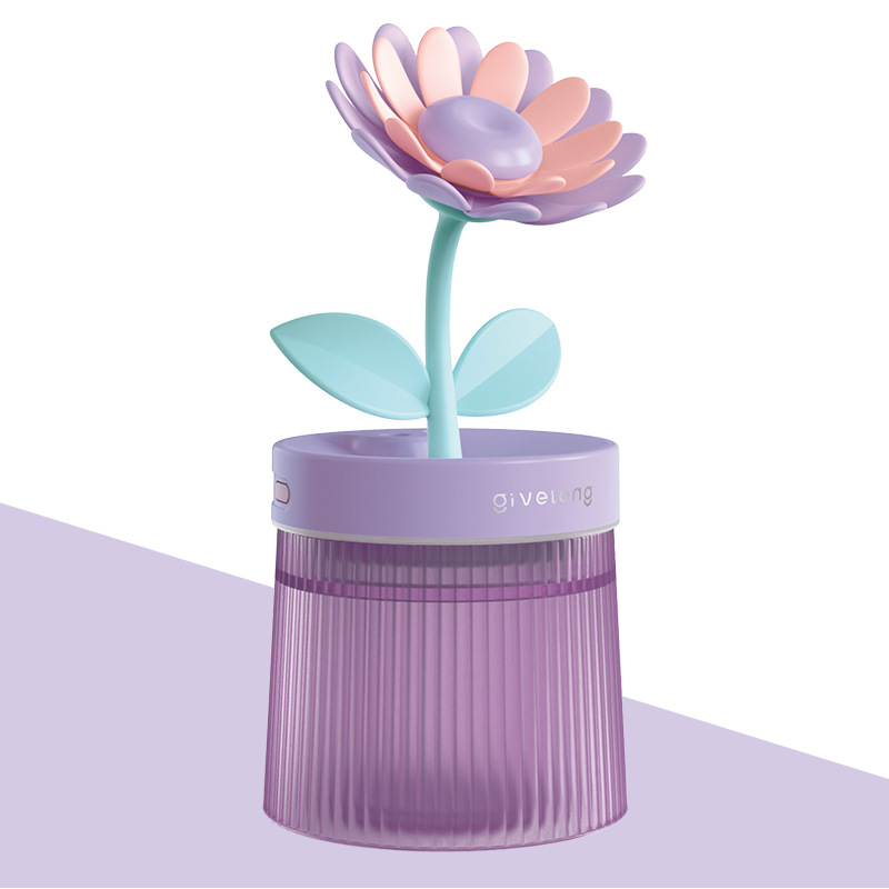 flower air humidifier desktop sunflower humidifier bedroom gardenia seven-color ambience light sprayer Specification drawing