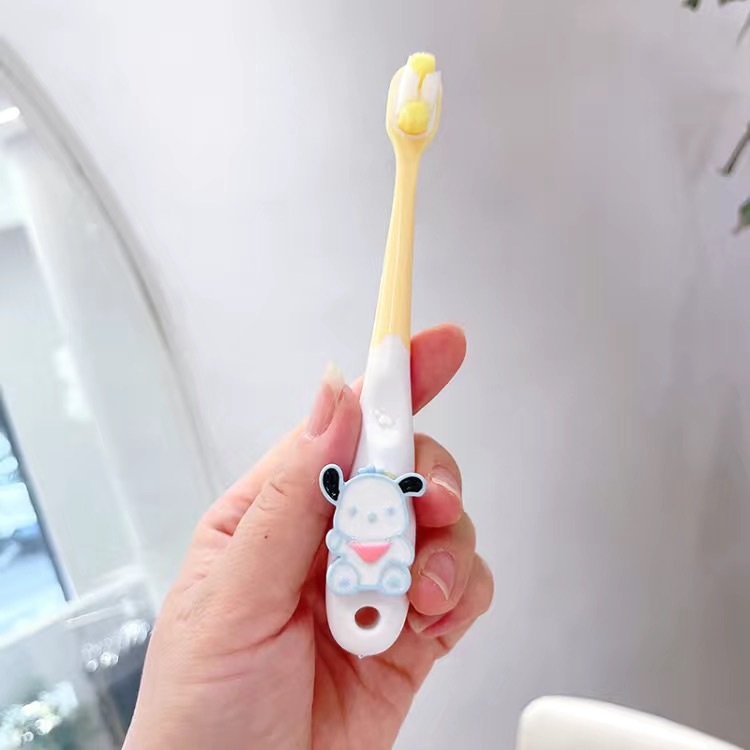 sanrio series 2-12 years old soft fur children's toothbrush 3 to 6 years old 0 to 3 years old baby girl soft fur comfortable Item Picture