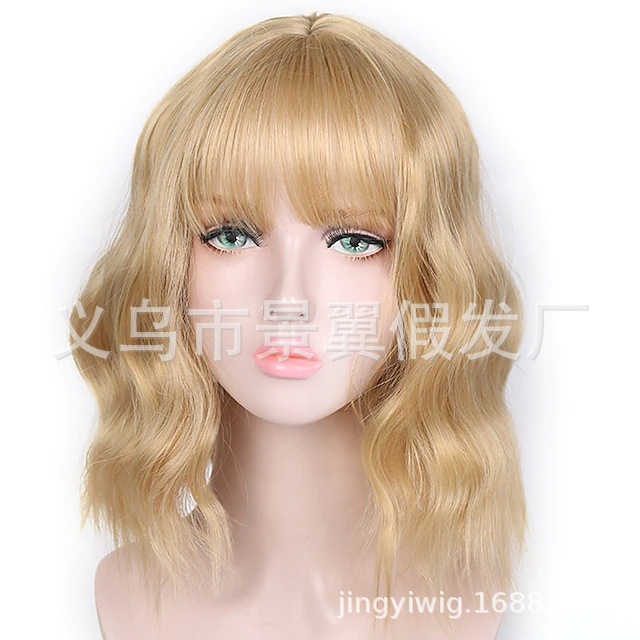 cross-border new arrival wig european and american women chemical fiber hair high-temperature fiber short twist braid short curly hair wig curly wave wigs Specification drawing