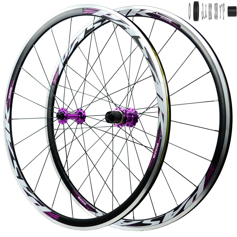 aluminum alloy four bearing road bicycle wheelset 700c dt planetary ratchet 54t bicycle wheel 11 speed c brake v-brake full figure