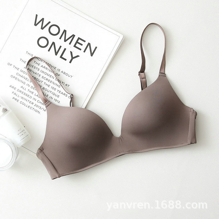 cross-border japanese style thin seamless underwear small breasts lady's push up wireless anti-sagging breathable triangle cup bra for women full figure
