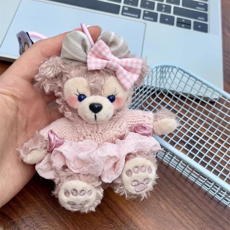 shelliemay pendant doll rose rose car key ring duffy bear sitting plush doll and bag hanging car hanging female full figure