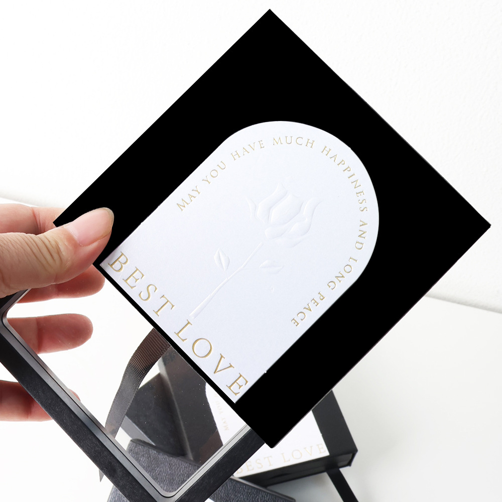 paper space embossed embossed suspension box pe film storage box spot goods can be set ornament packaging bracelet jewelry box full figure