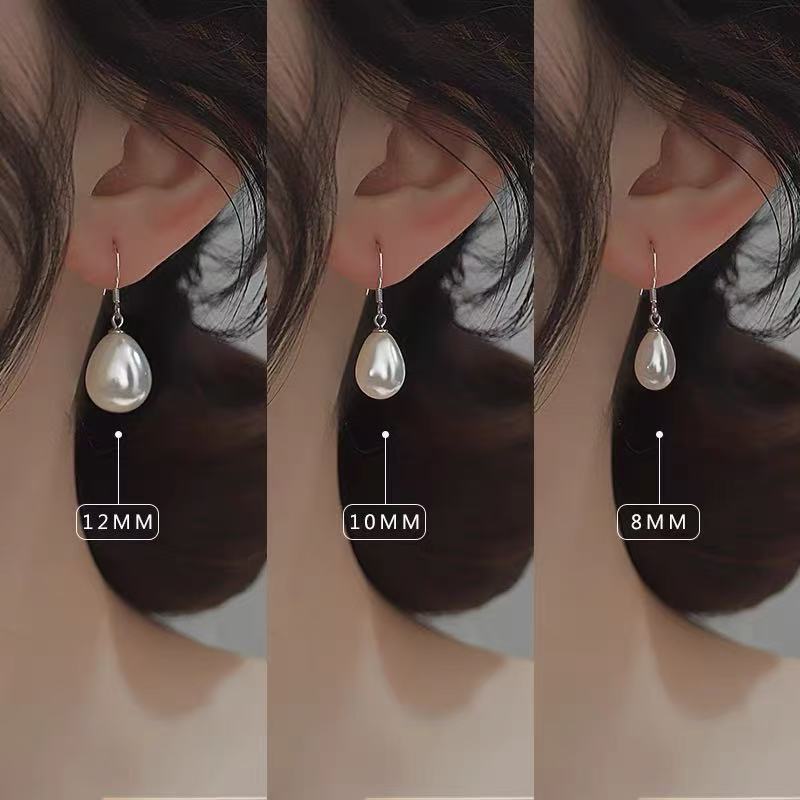 sterling silver needle pearl earrings high-grade light luxury earrings special interest earrings new popular female graceful online influencer Specification drawing