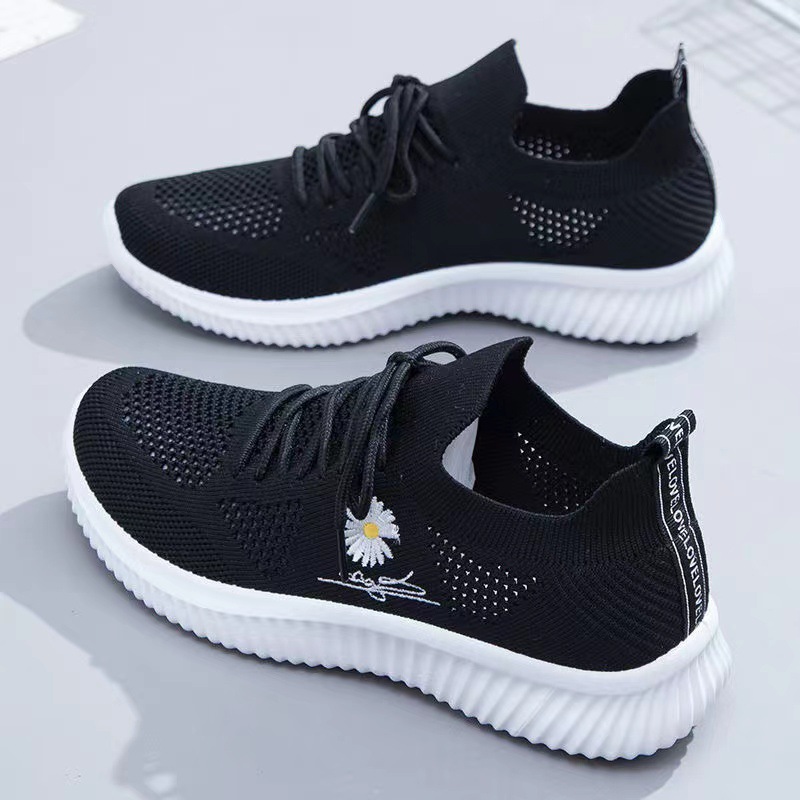 flyknit 2024 new spring and summer women's sneakers wild running mesh shoes student shoes wholesale casual women's shoes Specification drawing