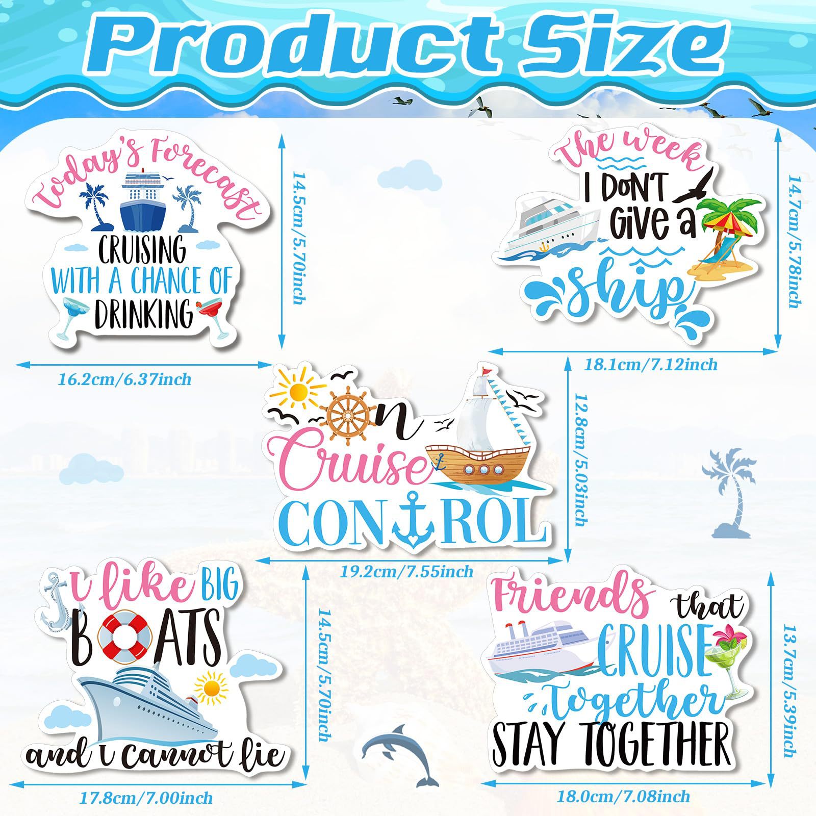 cruise sea stickers set magnetic sticker cartoon decorative sticker party supplies automotive decorative paste refridgerator magnets hatch summer Specification drawing