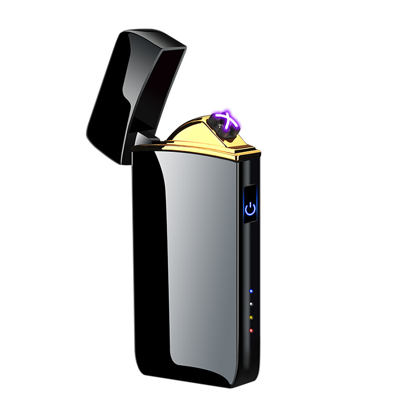 factory wholesale dual arc usb windproof charging lighter touch sensing advertising customization cross-border one piece dropshipping Item Picture