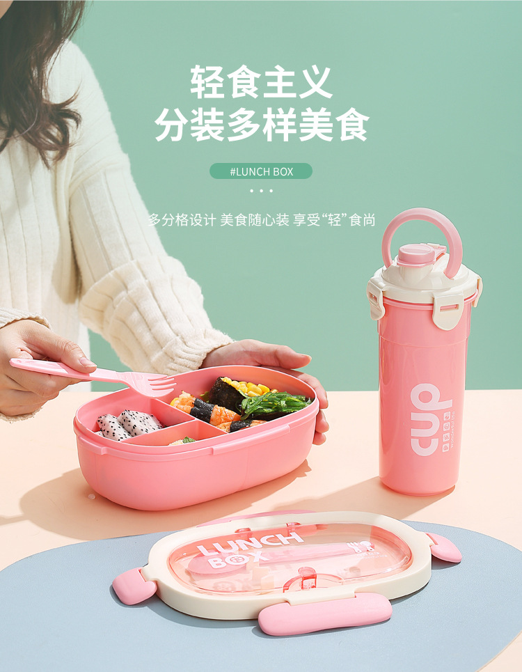 H226-391 high-appearance-level cross-border microwave-heated bento box, portable lunch box for office workers, large-capacity meals for students detail image 3