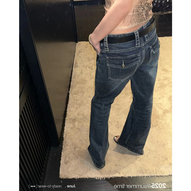 sun11  beard matte white slim-fit skinny jeans women's summer 2025 new american casual low waist pants Application Scenario