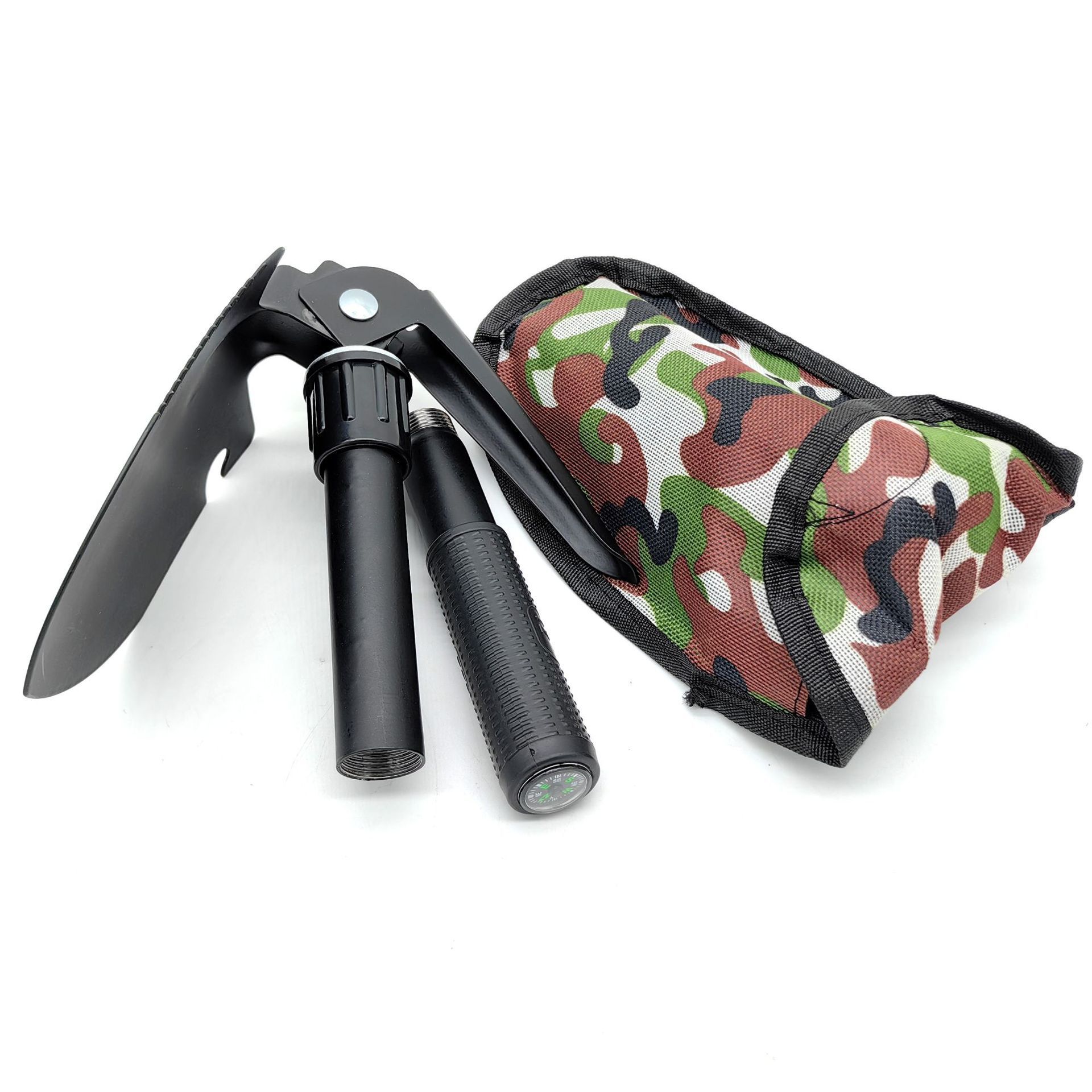 multifunctional folding multi-purpose car four-in-one stainless steel life-saving shovel camping small outdoor engineering shovel full figure