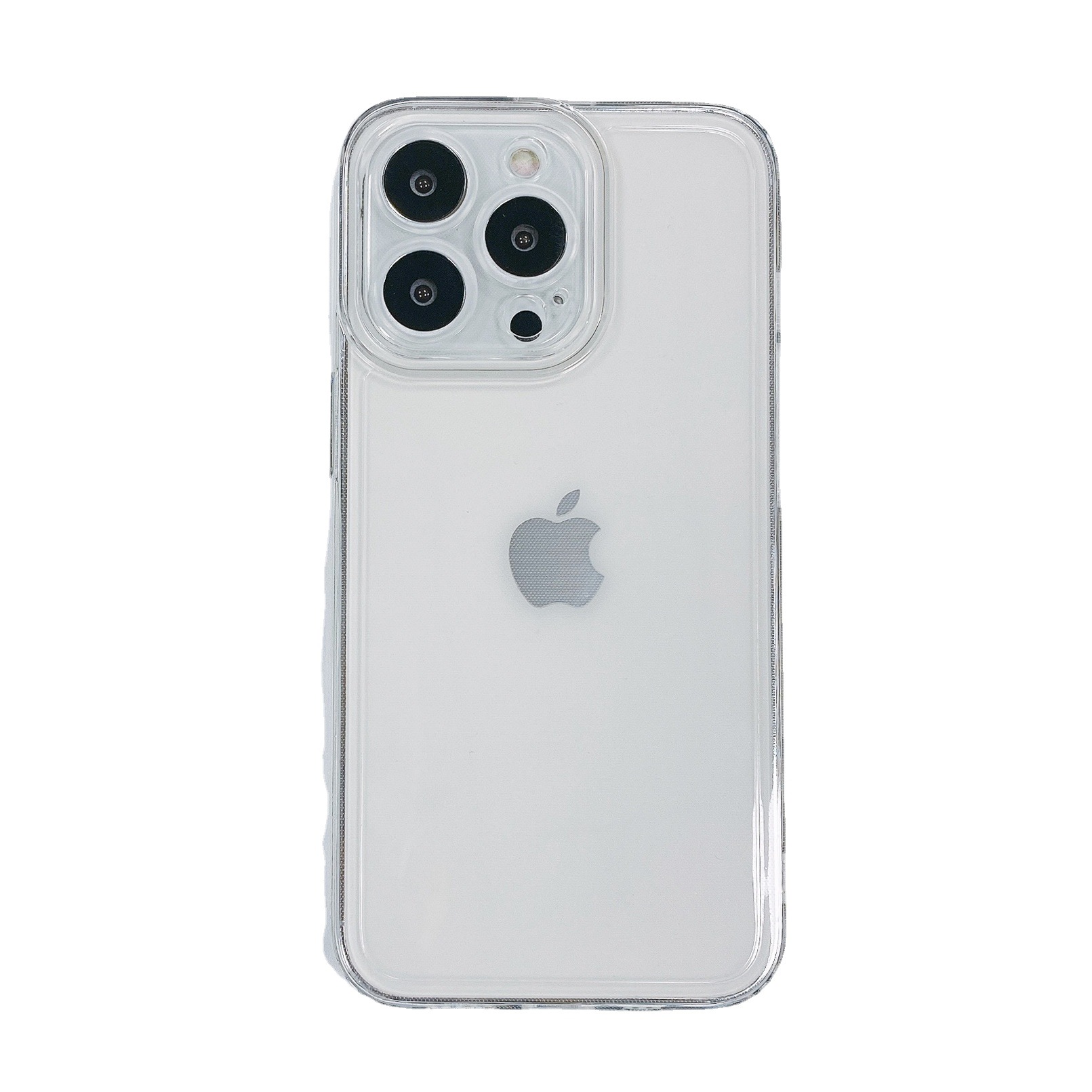 transparent straight edge for apple 15promax phone case tpu soft iphone11 all wrapped simple 16 protective case Item Picture