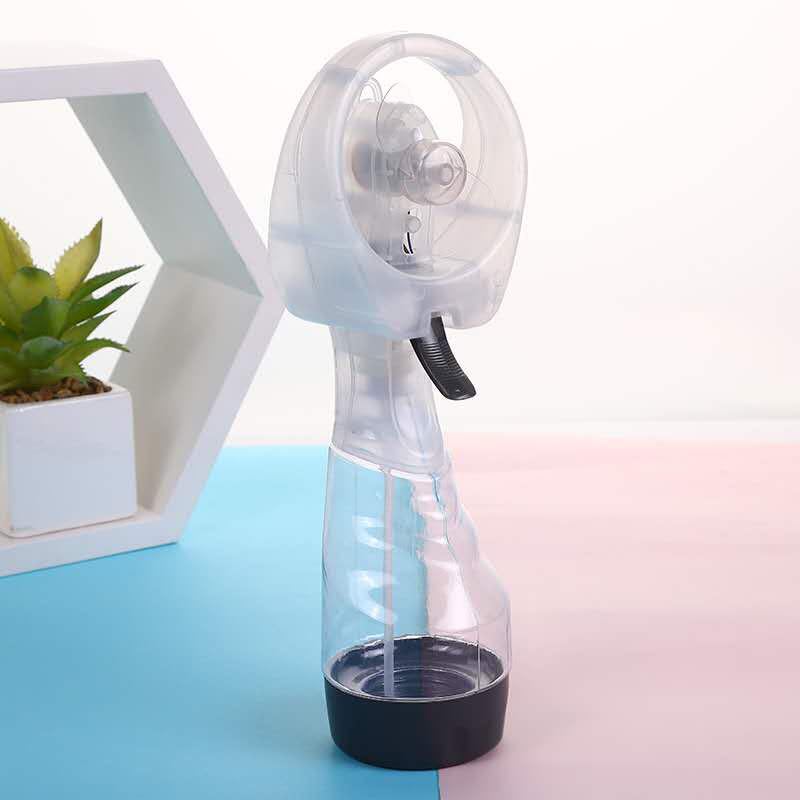 source manufacturer spray fan handheld convenient hand-cranking humidifier mini water spray battery little fan advertising printing Specification drawing
