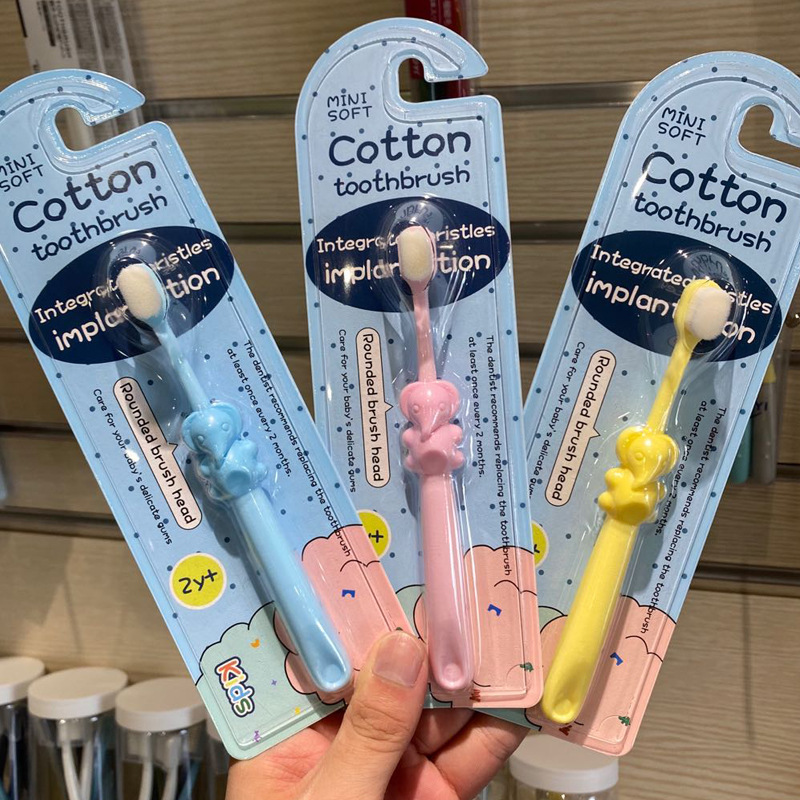 wangenmao children's toothbrush single 2-10 years old baby cartoon elephant fine soft hair toothbrush factory wholesale full figure