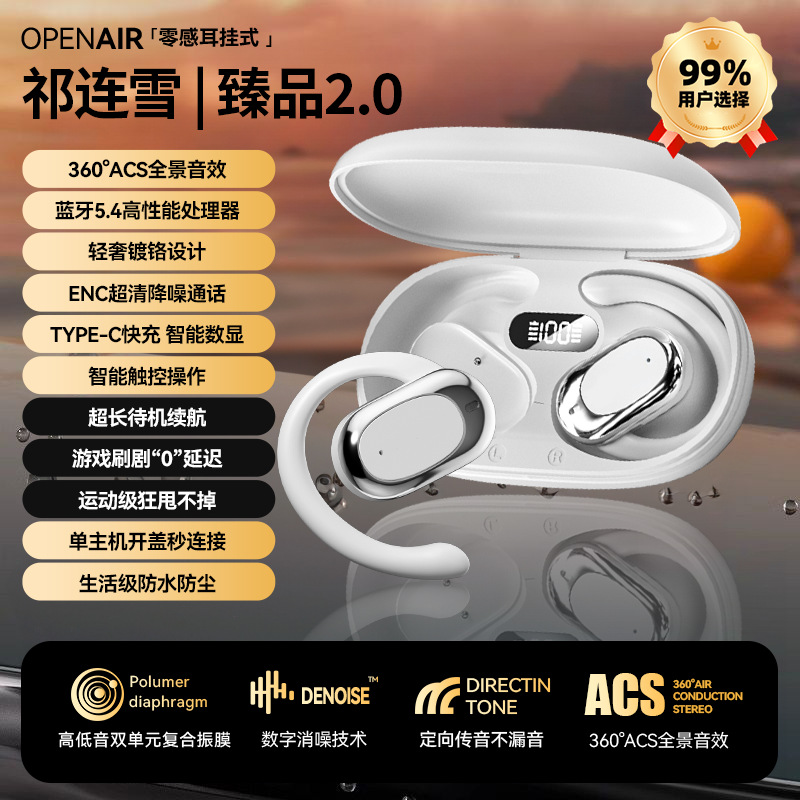 burmester 2025 new bluetooth headset non in-ear open ear-mounted noise reduction sports ultra-long life battery details Picture