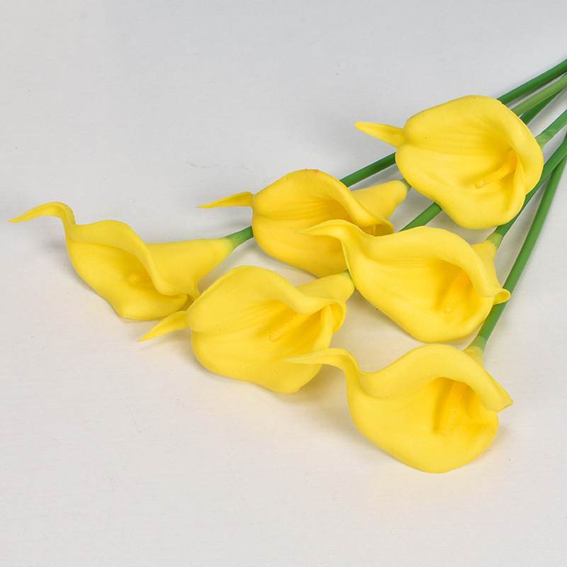 simulation pu mini common calla wedding photography layout home decoration handle flower fake flowers Item Picture