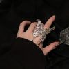 big bowknot eye-catching ring women's fashion personalized niche design high-grade ins cool style decoration unique ornament details Picture
