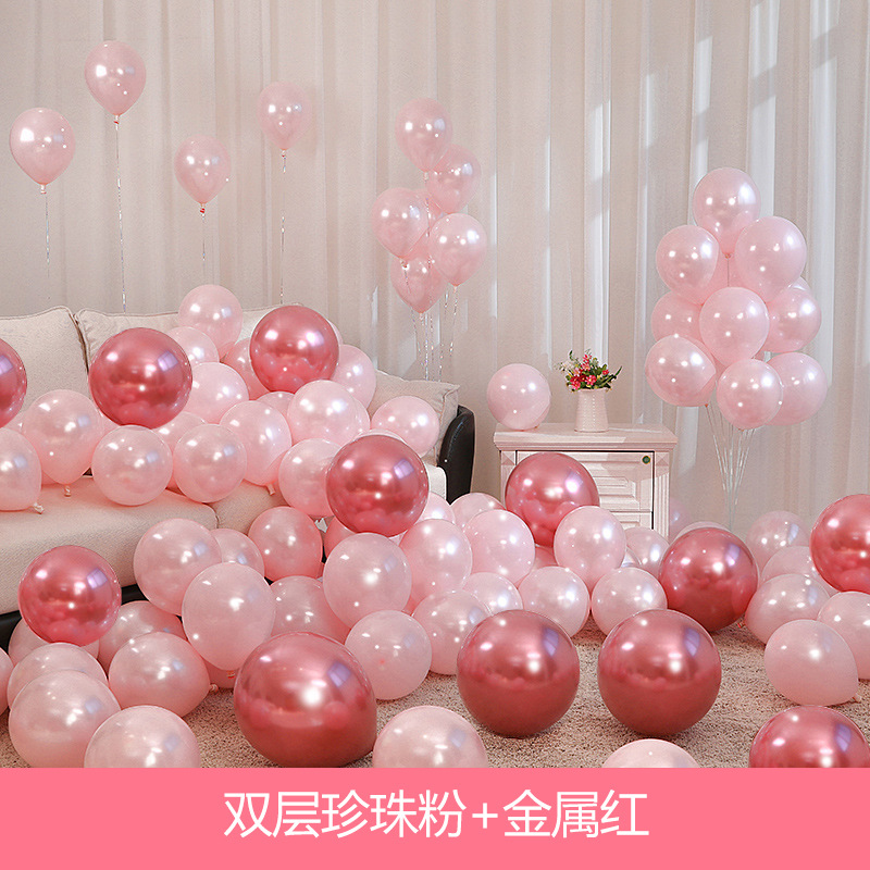 wedding balloons pink wedding ceremony wedding room baby birthday present scene layout set girl new house decoration balloon Application Scenario