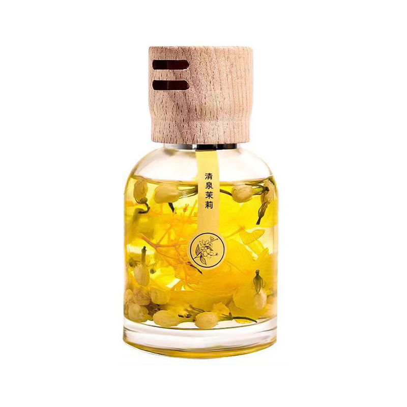 yongsheng floating flower car aromatherapy osmanthus car perfume wooden lid men and women car high-grade fragrance deodorant details Picture