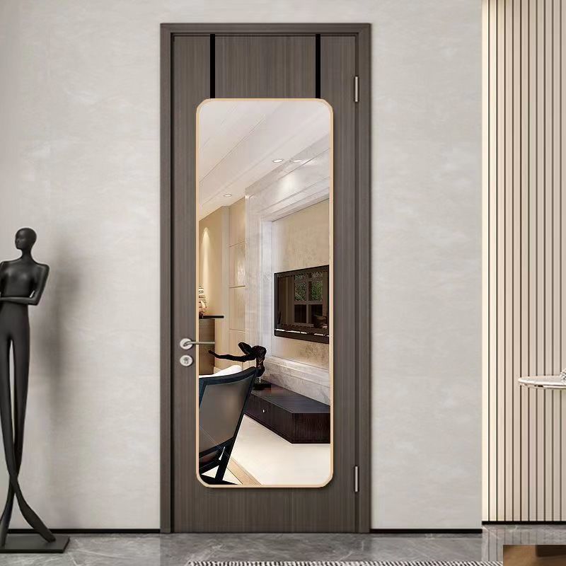 hanging door mirror behind the door full-length mirror can be hanging door dressing mirror full-length mirror wall hanging removable home dormitory Application Scenario