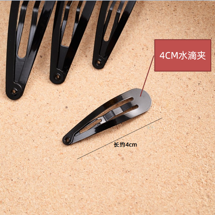 black bb clip adult hairpin small clip headwear bang hairpin barrettes fixed head hair clip simple details Picture