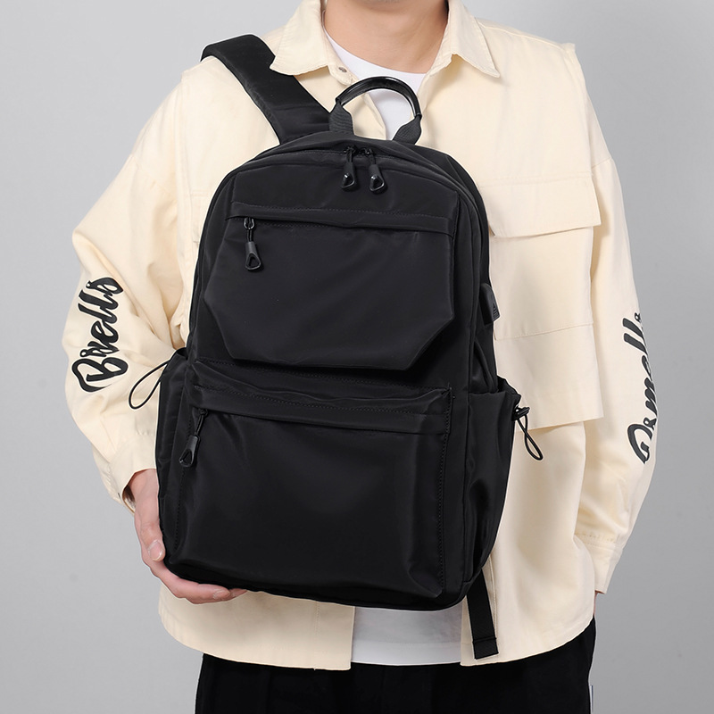 trendy brand backpack male junior high school student high school and college student schoolbag large capacity travel bag casual computer backpack male bag Specification drawing