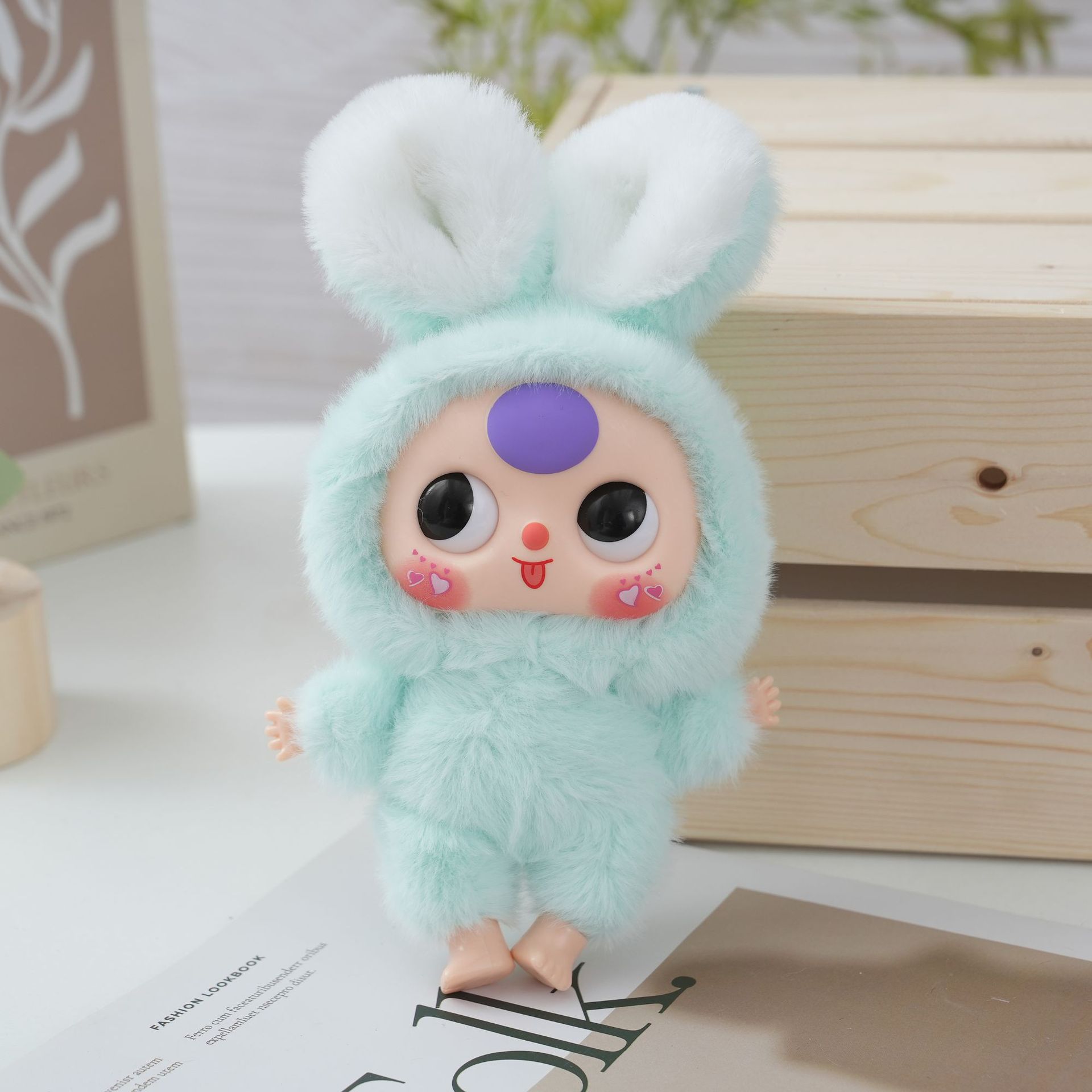 plush cute vinyl figurine wakuku little doll pendant wholesale toy hot sale internet celebrity trendy doll wholesale details Picture