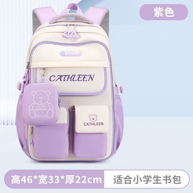 cross-border casual elementary school schoolbag spine protection burden reduction large capacity children's school backpack girls junior school backpack full figure