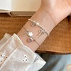 pink love heart bow tie small pieces of silver bracelet female light luxury minority exquisite bracelet new sweet style xingx bracelet Specification drawing