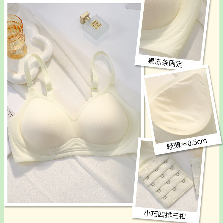 cartoon chest seamless underwear women's small chest push-up thin outer chest expansion type wireless upper support comfortable soft support bra Item Picture