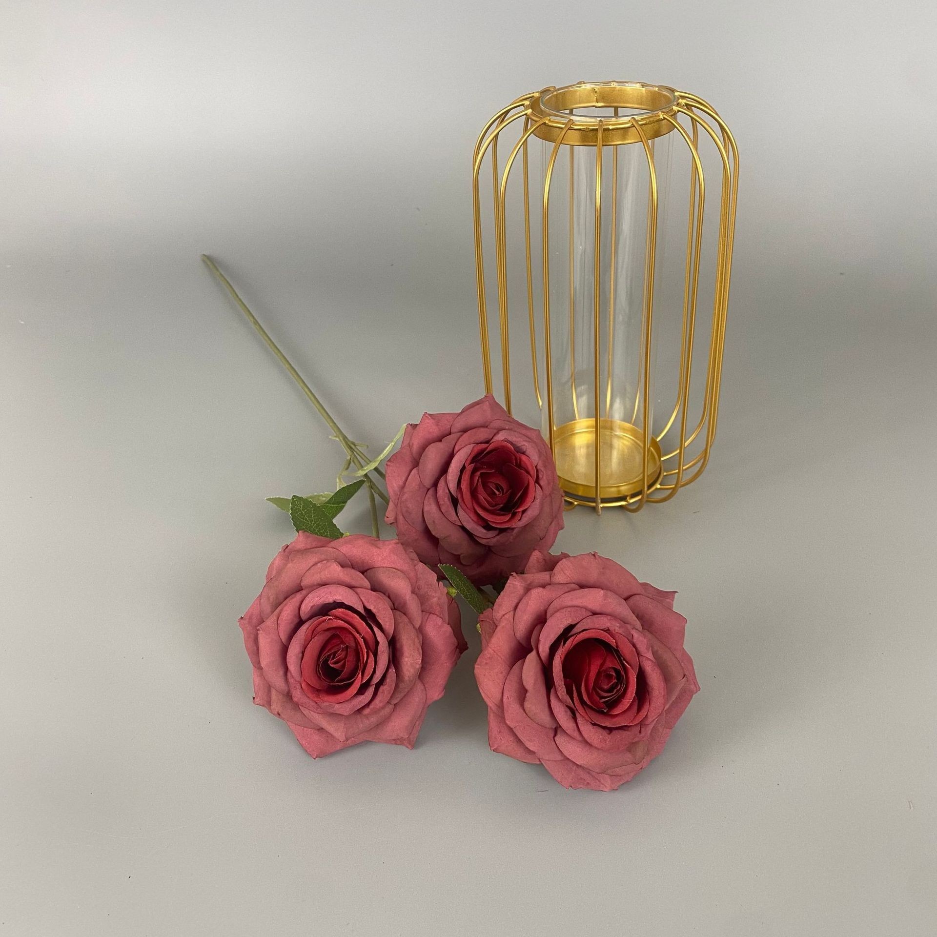 red wedding artificial flower wedding flower rose hydrangea diamond fake rose flower hotel wedding hall decoration Application Scenario