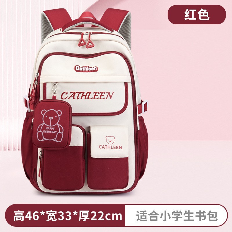 cross-border casual elementary school schoolbag spine protection burden reduction large capacity children's school backpack girls junior school backpack Specification drawing