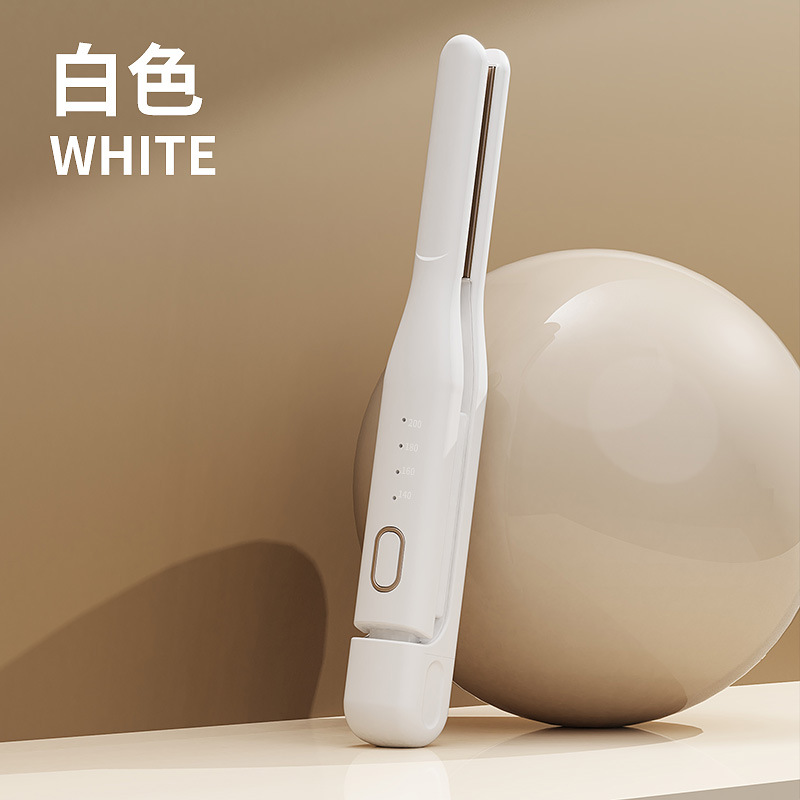 men's hair straightener radio splint short hair perm bangs usb charging hair straightener dual-use small hair curler details Picture