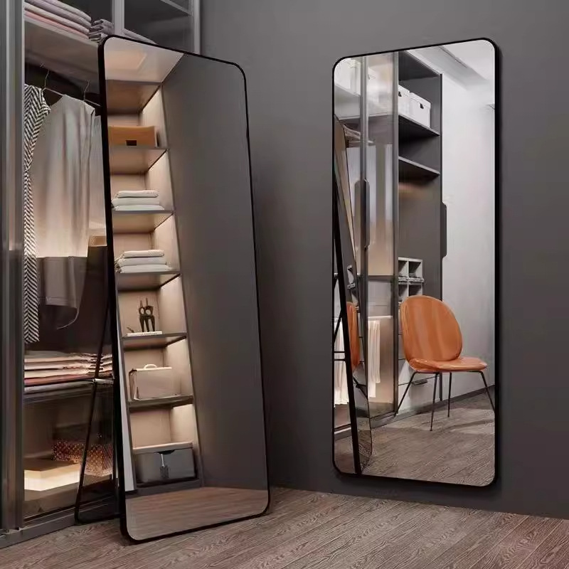 full-length mirror dressing floor mirror non-deformation wall sticking internet celebrity girls' bedroom makeup wall hanging three-dimensional full-length mirror Specification drawing
