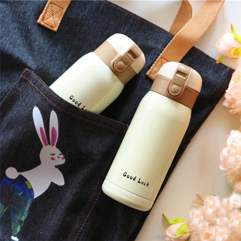 goodluck small cute mini thermal mug children portable creative big belly water cup pocket cup gift Specification drawing